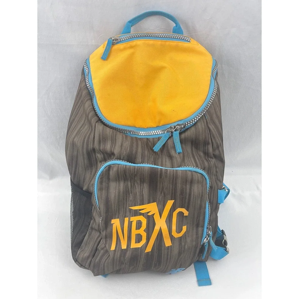 New Balance NBXC Cross Country Podiuim Backpack Bag Yellow Blue‎ Brown